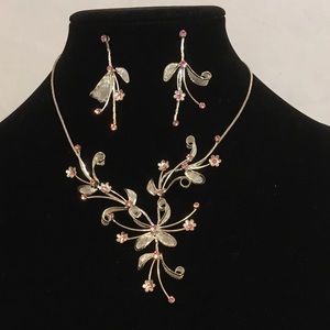 Pink & Silver Flower Set